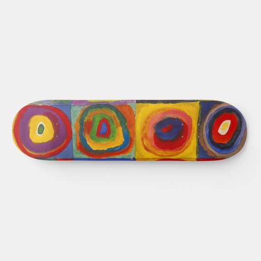 Vierkantjes w Concentrische cirkels 2 | Kandinsky Skateboard (Horizontaal)