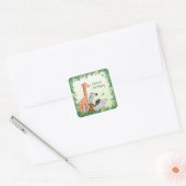 Vierkantsfeest stickers van Safari-dieren (Envelop)