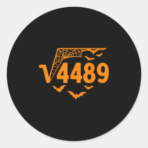 Vierkantswortel 4489 Grappige Halloween Meme 67 Wi Ronde Sticker