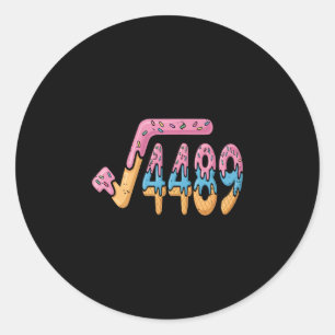 Vierkantswortel 4489 Ijs Slang Math 67 Zes Zeven Ronde Sticker