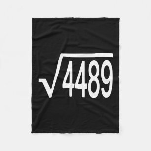 Vierkantswortel 4489 Slang Wiskundeleraar Zes Zeve Fleece Deken