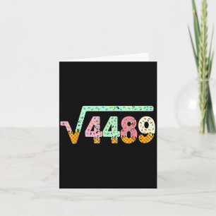 Vierkantswortel 4489 Slang Wiskundeleraar Zes Zeve Kaart