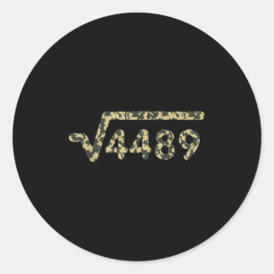 Vierkantswortel 4489 Slang Wiskundeleraar Zes Zeve Ronde Sticker