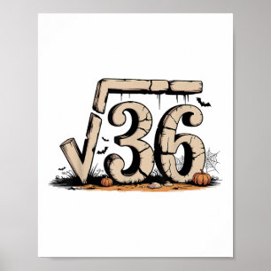 Vierkantswortel 67 Meme 6 7 Gen Alpha Halloween Ze Poster