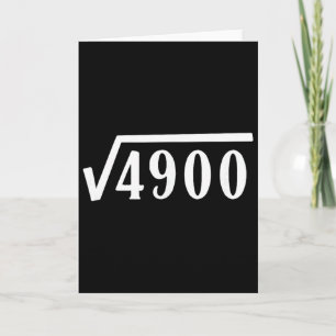Vierkantswortel 70 Jaar Oude Cadeau Funny Leraar 7 Kaart