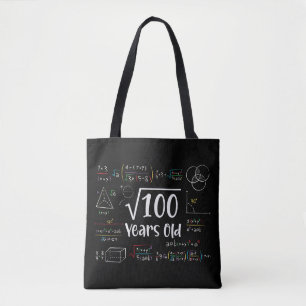 Vierkantswortel van 100 10de Verjaardag 10 Jaar Ou Draagtas