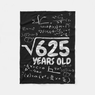 Vierkantswortel Van 625 Jaar Oud - Grappige Wiskun Fleece Deken