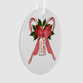 Vierkerst kerstsnoeprietennaam Acrylornament Ornament (voorkant)