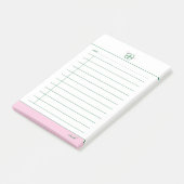 Vierklaver geluks dagelijkse checklijst  post-it® notes (Schuin)