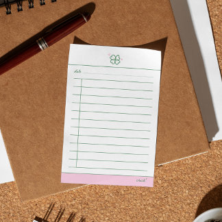 Vierklaver geluks dagelijkse checklijst  post-it® notes
