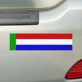Vierkleur Bumpersticker (Op auto)