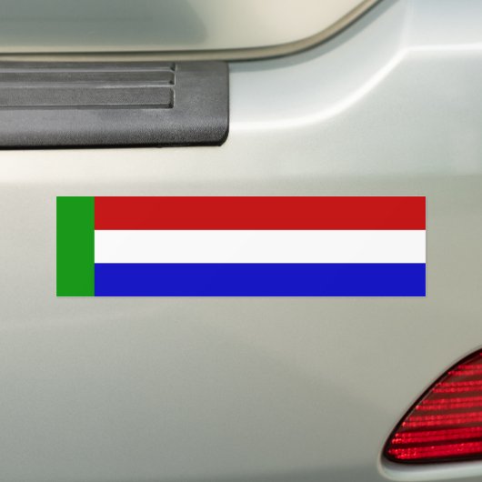 Vierkleur Bumpersticker (Op auto)