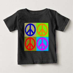 Vierkleurige Pop Art Vredesteken