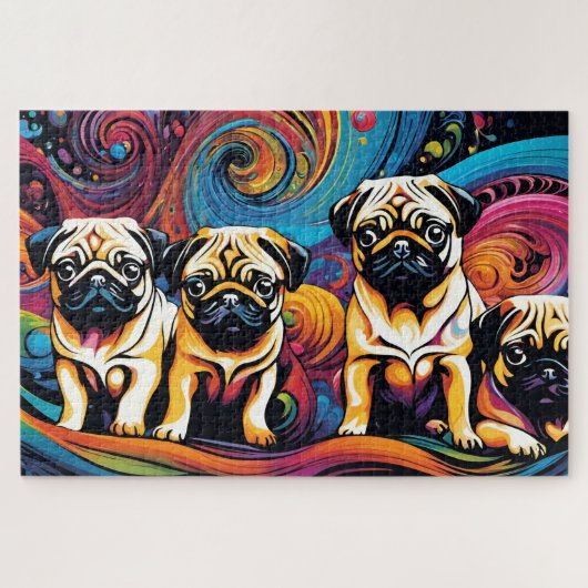 Viervoudig carlin legpuzzel (Horizontaal)