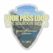 Viervoudige lading (pijlpunt) sticker (Voorkant)