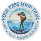 Viervoudige motorlijn (Hiker C) Sticker (Voorkant)