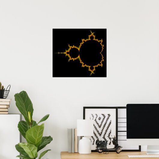 Viery Mandelbrot Set Poster (Thuiskantoor)