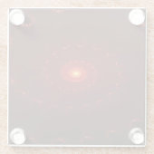 Viery Red Sparkle Swirl Gradient Glazen Onderzetter (Achterkant)