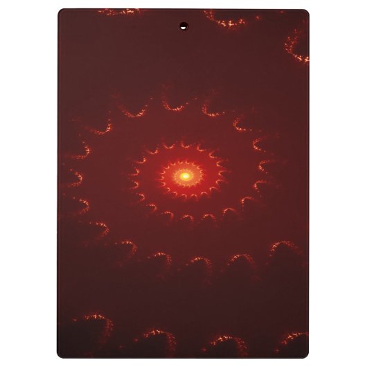 Viery Red Sparkle Swirl Gradient Klembord (Achterkant)