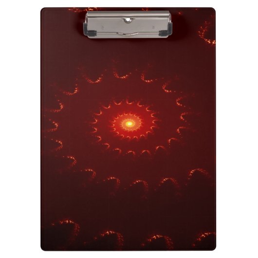 Viery Red Sparkle Swirl Gradient Klembord (Voorkant)