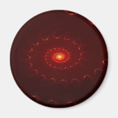 Viery Red Sparkle Swirl Gradient Magneet (Voorkant)