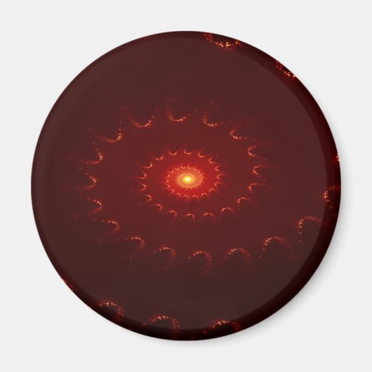 Viery Red Sparkle Swirl Gradient Magneet (Voorkant)