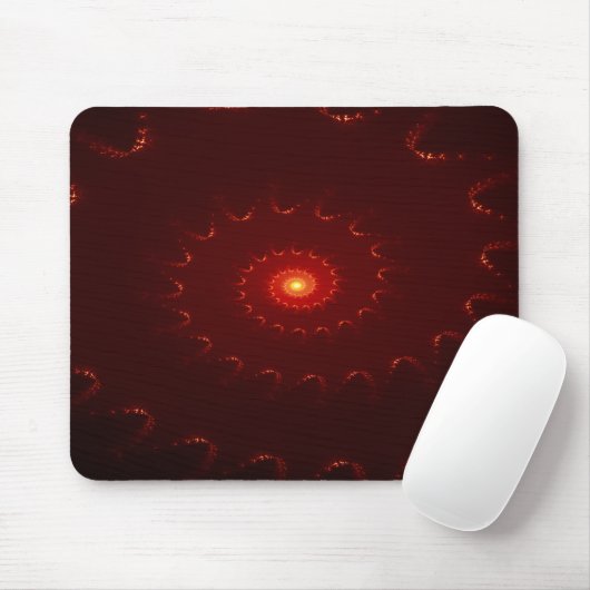 Viery Red Sparkle Swirl Gradient Muismat (Met muis)