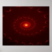 Viery Red Sparkle Swirl Gradient Poster (Voorkant)