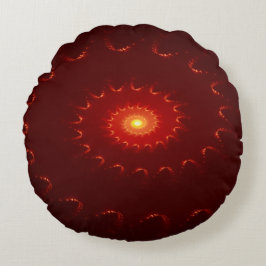 Viery Red Sparkle Swirl Gradient Rond Kussen