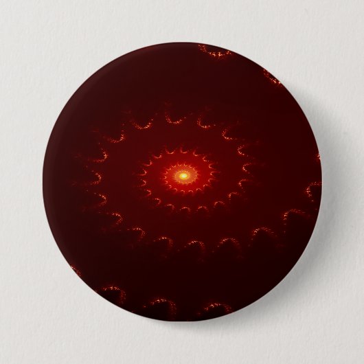 Viery Red Sparkle Swirl Gradient Ronde Button 7,6 Cm (Voorkant)