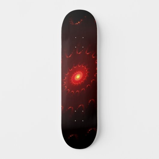 Viery Red Sparkle Swirl Gradient Skateboard (Voorkant)