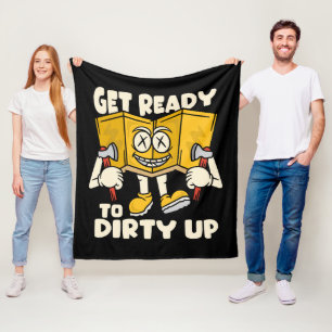 Vies buiten - camping grappig fleece deken