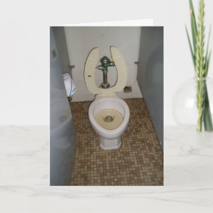 "Vies Oud Toilet" Verjaardagskaart Kaart