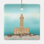 Vieste Lighthouse Italië Keramisch Ornament (Achterkant)