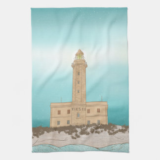 Vieste Lighthouse Italië Theedoek