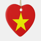 Viêt Nam Drapeau Jaune Étoile Ornement de Coeur (Droite)