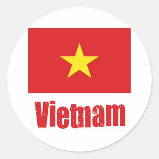 Viet Nam Ronde Sticker (Voorkant)