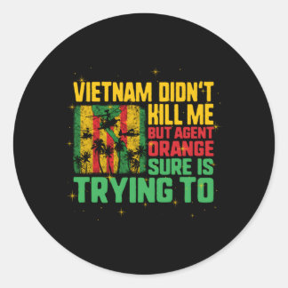 Viëtactische Veteranen Dag Oranje agent Slachtoffe Ronde Sticker