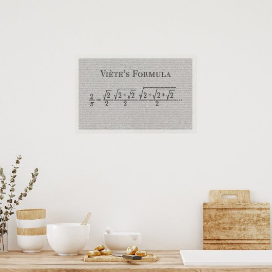 Viète's Pi Formula - Math Poster (Cuisine)