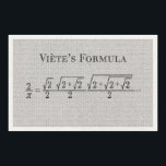Viète's Pi Formula - Math Poster<br><div class="desc">Formule Pi de Viète avec chiffres - Poster Math</div>