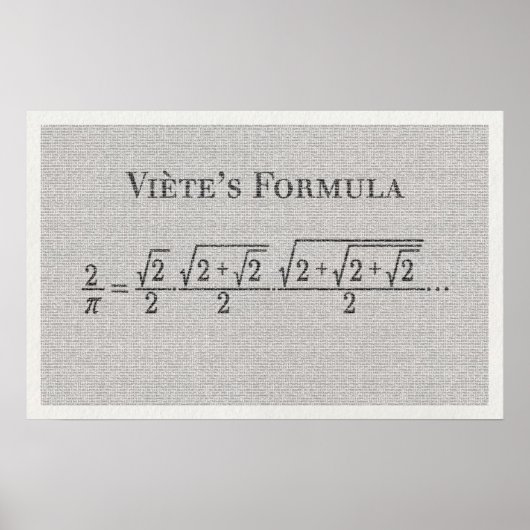 Viète's Pi Formula - Math Poster (Devant)