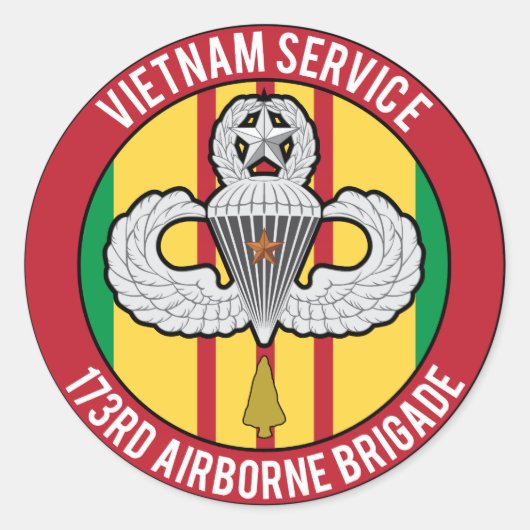 Vietnam 173e Airborne Master Ronde Sticker (Voorkant)