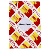 Vietnam and Vietnamese Unity Flag Tiled Your Name Medium Cadeauzakje (Voorkant)