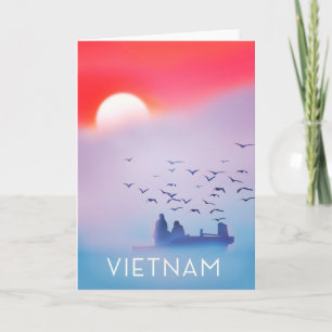 Vietnam avondzon Vakantieposter Feestdagen Kaart