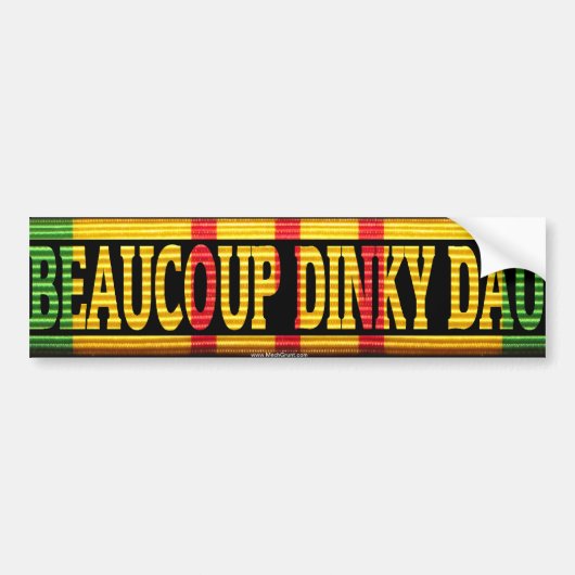 Vietnam Beaucoup Dinky Dau Ribbon Sticker (Voorkant)