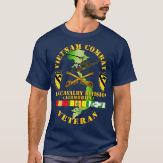 Vietnam Combat Cavalry Veteraan w 1st Cavalry Div T-shirt