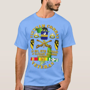 Vietnam Combat Cavalry Veteraan w 2Bn 8e Cav COA 1 T-shirt