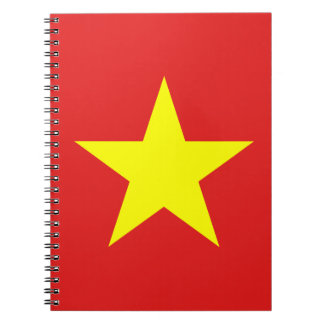 Vietnam Drapeau étoile jaune Carnet