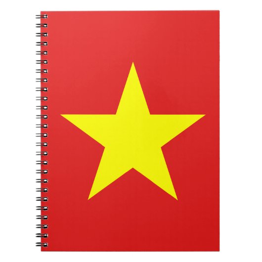 Vietnam Drapeau étoile jaune Carnet (Devant)