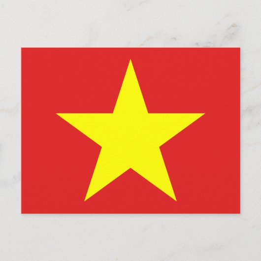Vietnam Drapeau étoile jaune Horizontal Carte post (Devant)